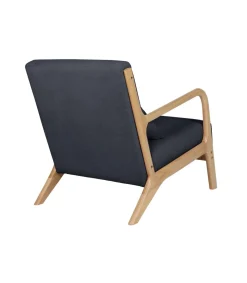Butaca Tokio microfibra gris/madera 65 cm(ancho) 83 cm(altura) 72 cm(fondo)