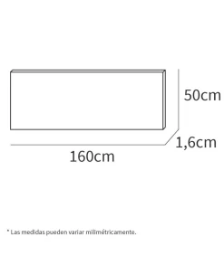 Cabecero Camila rayas en acabado de color roble gold, 50cm(alto) 160cm(ancho)