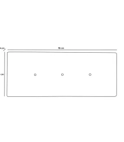 Cabecero juvenil Lujan tapizado gris claro, 90cm(ancho) 60cm(alto) 4cm(fondo)