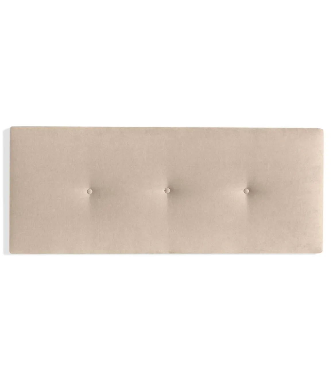 Cabecero matrimonio de 150cm Adriana tapizado beige claro en varios tamaños, 150cm(ancho) 60cm(alto) 4cm(fondo)