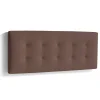 Cabecero Mila para colchón de 150cm acabado marrón chocolate, 160cm(ancho) 60cm(alto) 9cm(fondo)