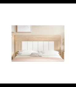 Cabecero modelo Delicias acabado roble cambrian/blanco, 120cm(alto) 162cm(ancho).