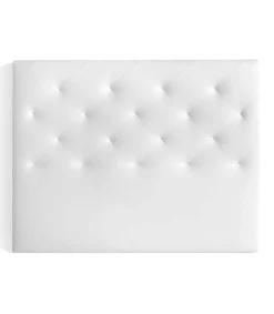 Cabecero Nadia para colchón de 135/140cm tapizado blanco, 150cm(ancho) 120cm(alto) 9cm(fondo)