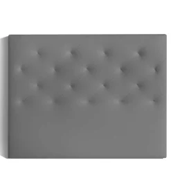Cabecero Nadia para colchón de 135/140cm tapizado gris, 150cm(ancho) 120cm(alto) 9cm(fondo)
