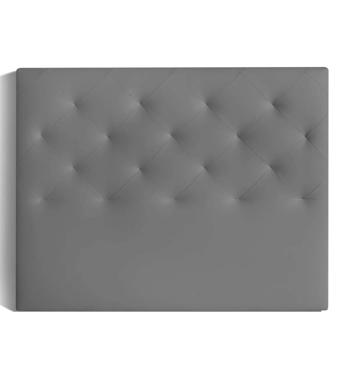 Cabecero Nadia para colchón de 135/140cm tapizado gris, 150cm(ancho) 120cm(alto) 9cm(fondo)