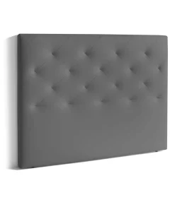 Cabecero Nadia para colchón de 135/140cm tapizado gris, 150cm(ancho) 120cm(alto) 9cm(fondo)