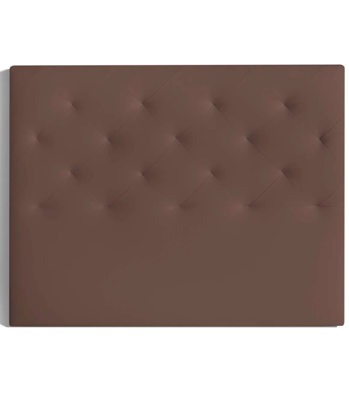 Cabecero Nadia para colchón de 135/140cm tapizado marrón, 150cm(ancho) 120cm(alto) 9cm(fondo)