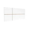 Cabecero para cama matrimonio Elsa acabado blanco, 50 cm(altura)160 cm(ancho)