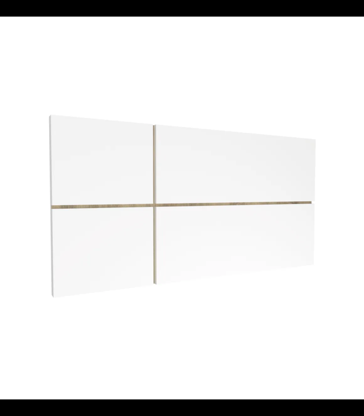 Cabecero para cama matrimonio Elsa acabado blanco, 50 cm(altura)160 cm(ancho)