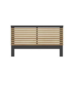 Cabecero para cama matrimonio Julen acabado bocamina/cera, fondo: 5cm Ancho: 146cm Alto: 100cm