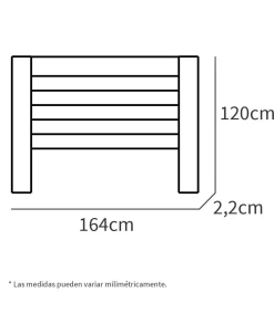 Cabecero para cama matrimonio Aroa acabado blanco, 120cm(altura) 164cm(ancho).