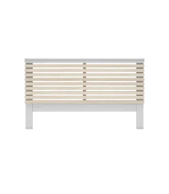 Cabecero para cama matrimonio Estela acabado blanco/cera blanca, fondo: 5cm Ancho: 163cm Alto: 100cm