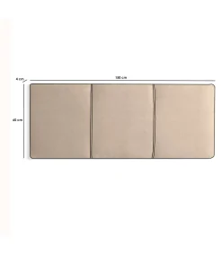 Cabecero para colchón 135/140cm Maite tapizado beige, 150cm(ancho) 60cm(alto) 4cm(fondo)