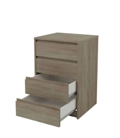 Cajonera 4 cajones Toledo acabado en roble cortez. 74cm(alto) 50cm(ancho) 45cm(fondo)