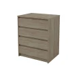 Cajonera 4 cajones Toledo acabado en roble cortez. 74cm(alto) 70cm(ancho) 45cm(fondo)