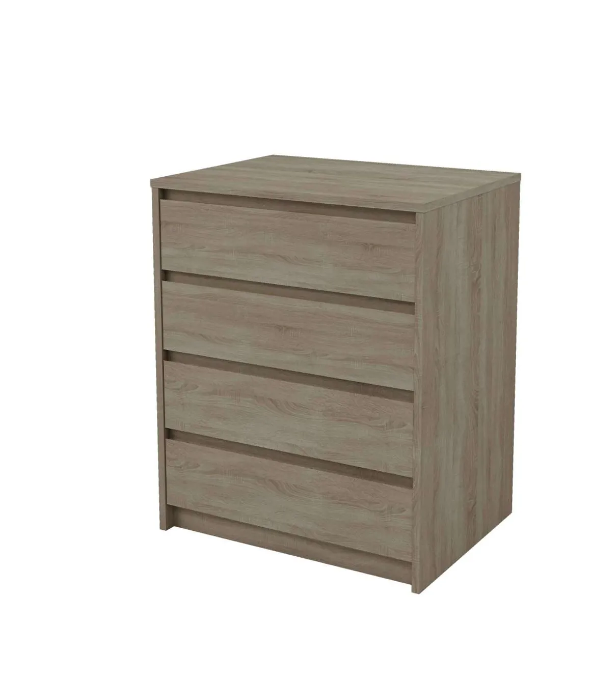 Cajonera 4 cajones Toledo acabado en roble cortez. 74cm(alto) 70cm(ancho) 45cm(fondo)