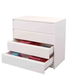 Cajonera 4 cajones Toledo acabado en blanco. 74cm(alto) 70cm(ancho) 45cm(fondo)