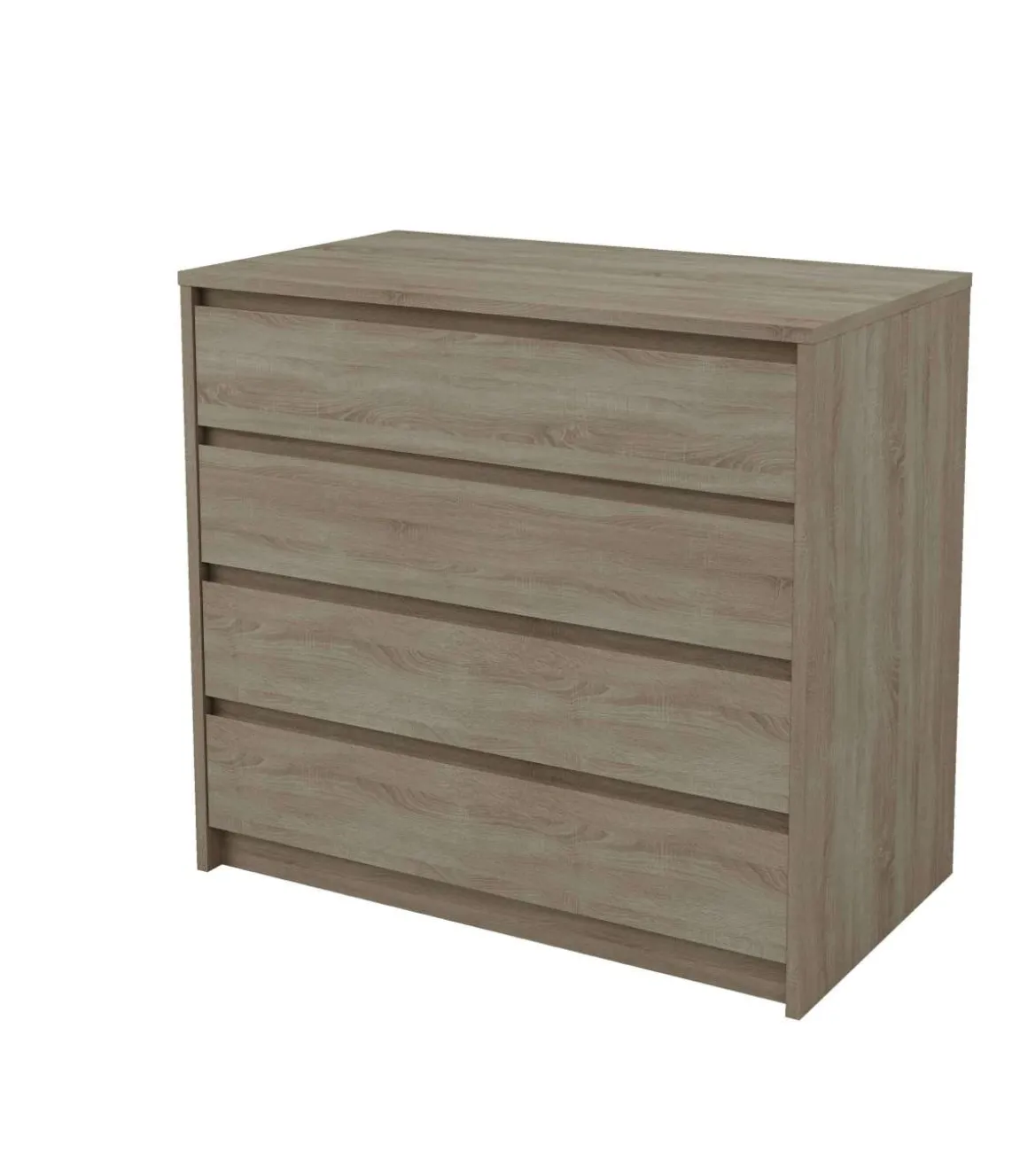 Cajonera 4 cajones Toledo acabado en roble cortez. 74cm(alto) 80cm(ancho) 45cm(fondo)