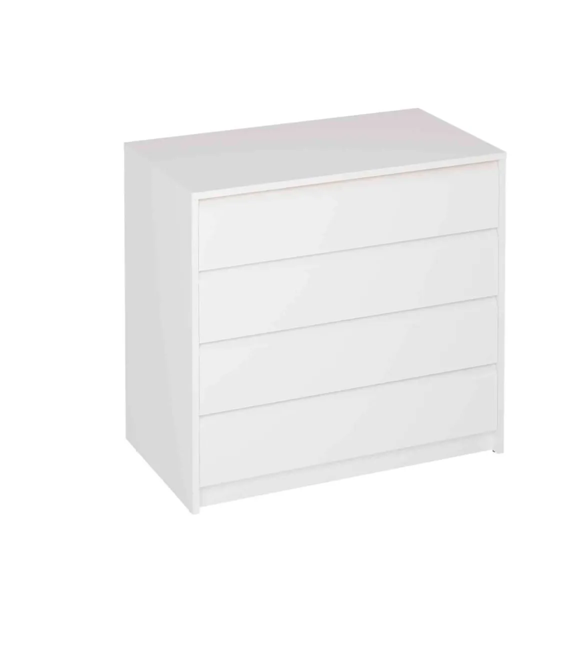 Cajonera de 80 cm 4 cajones acabado blanco bisel 73,4 cm(alto)80 cm(ancho)45 cm(fondo)