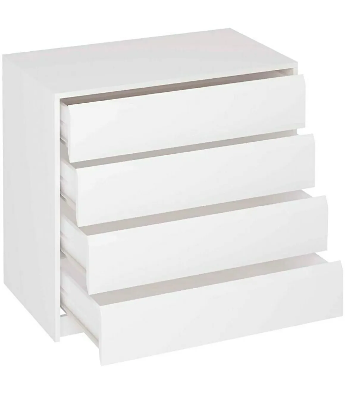 Cajonera de 80 cm 4 cajones acabado blanco bisel 73,4 cm(alto)80 cm(ancho)45 cm(fondo)