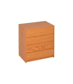 Cajonera de 70 cm para armario 4 cajones acabado roble bisel. 73,4 cm(alto)70 cm(ancho)45 cm(fondo)