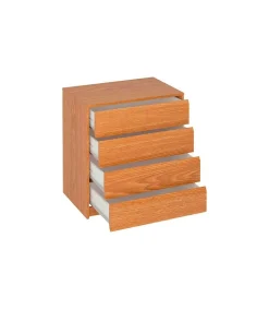 Cajonera de 70 cm para armario 4 cajones acabado roble bisel. 73,4 cm(alto)70 cm(ancho)45 cm(fondo)