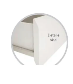 Cajonera Madrid de 50 cm con 4 cajones en blanco y roble. 73,4 cm(alto)50 cm(ancho)45 cm(fondo)