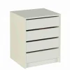 Cajonera Merise en color blanco. 61,4 cm(alto)50 cm(ancho)44 cm(largo)