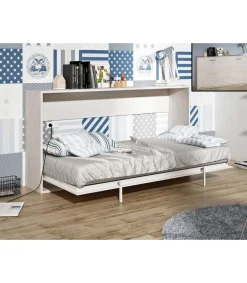 Cama abatible horizontal Mónica de 90 cm en color ártico.