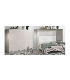 Cama abatible horizontal Mónica de 135 cm en color ártico.