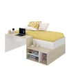 Cama compacta con escritorio Lara de 90 cm en blanco 72.7 cm(alto)133.8cm(ancho)195 cm(largo)