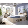 Cama compacta matrimonio Pozo Alcón en natural, 95cm(alto) 147cm(ancho) 219cm(largo)