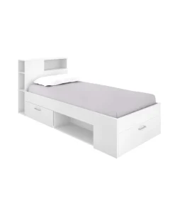 Cama compacta Pozo Alcón de 90 cm en blanco 95 cm(alto)99cm(ancho)218 cm(largo)