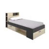 Cama compacta Pozo Alcón de 90 cm en natural/grafito 95 cm(alto)99cm(ancho)218 cm(largo)