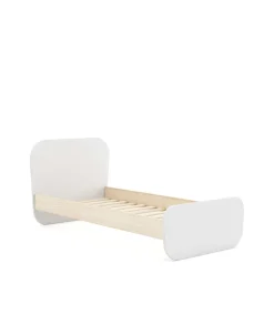 Cama juvenil DYLAN acabado blanco/cera blanca, 45/90cm(alto) 195.4cm(ancho) 106.5cm(fondo)
