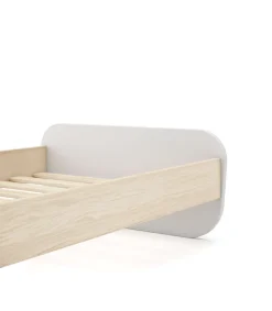 Cama juvenil DYLAN acabado blanco/cera blanca, 45/90cm(alto) 195.4cm(ancho) 106.5cm(fondo)