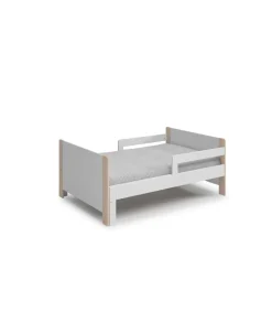 Cama juvenil extensible Amir acabado crema/cera blanca, 60cm(alto) 98.2cm(ancho) 144.2/194.2cm(fondo)