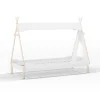 Cama juvenil modelo Tadeo acabado blanco/cera blanca, 165cm(alto) 104cm(ancho) 210cm(fondo)