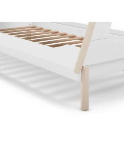 Cama juvenil modelo Tadeo acabado blanco/cera blanca, 165cm(alto) 104cm(ancho) 210cm(fondo)