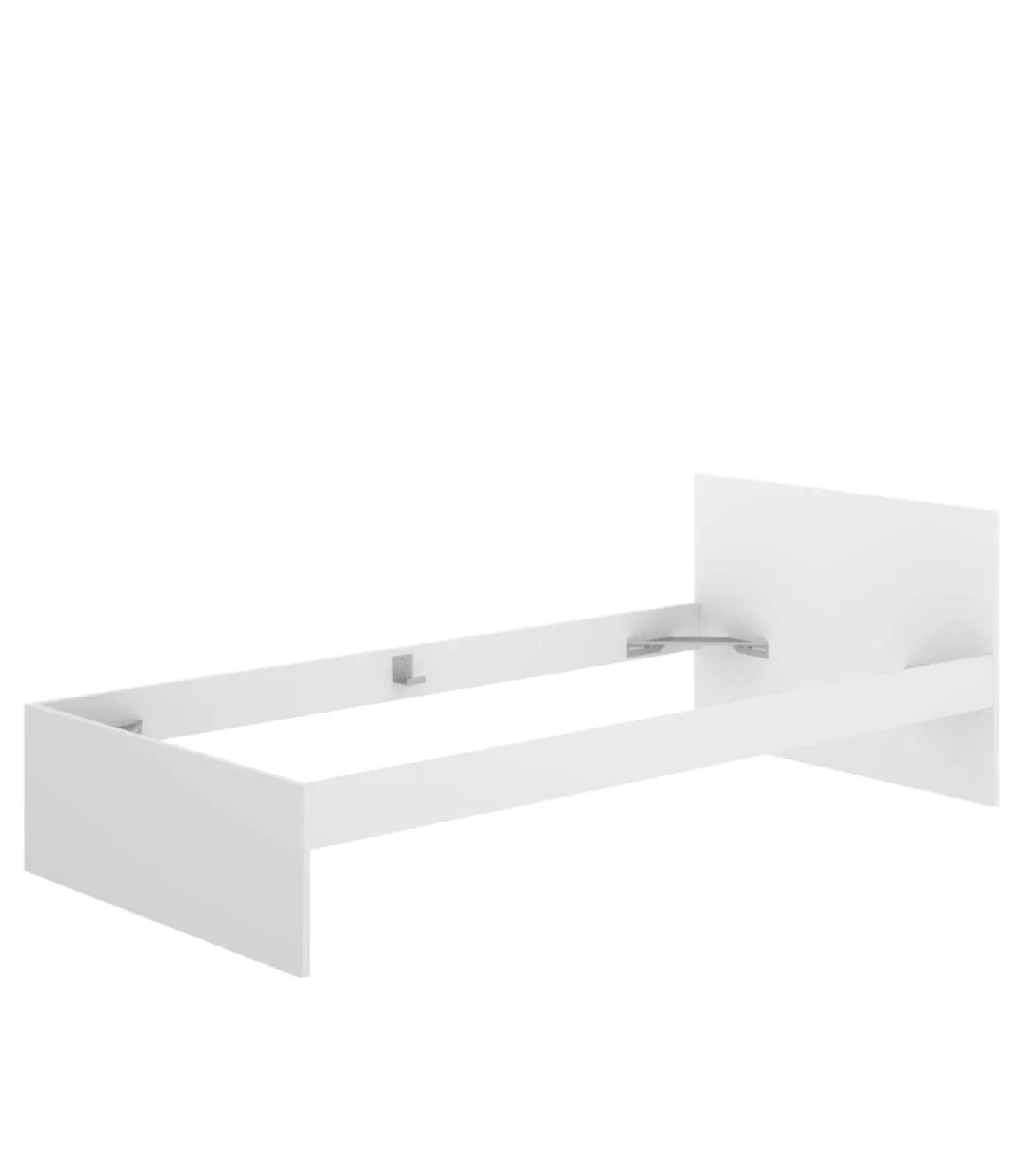 Cama juvenil Sam de 90 cm en blanco, 68cm(alto) 96cm(ancho) 195cm(largo)