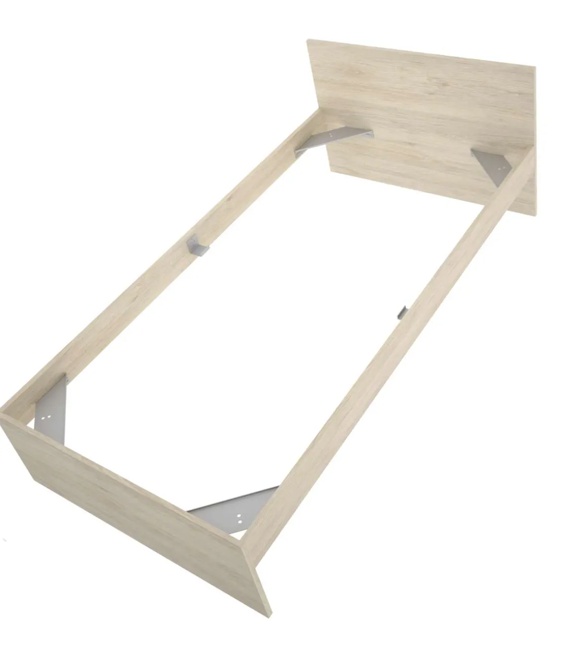 Cama juvenil Sam de 90 cm en natural, 68cm(alto) 96cm(ancho) 195cm(largo)