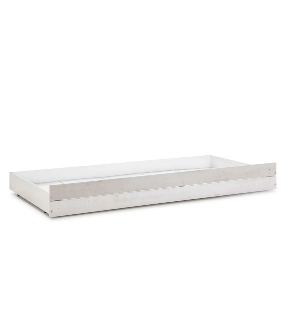 Cama juvenil tipo cabaña con cajón modelo Tara acabado blanco con tonos grises, 208.6cm(largo) 105cm(ancho) 183.5cm(alto).