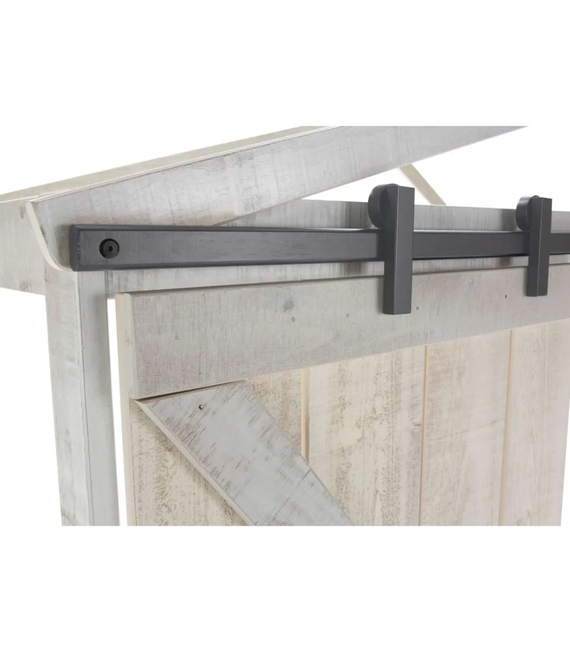 Cama juvenil tipo cabaña con cajón modelo Tara acabado blanco con tonos grises, 208.6cm(largo) 105cm(ancho) 183.5cm(alto).