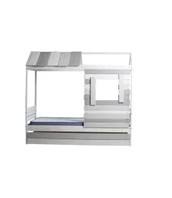 Cama juvenil tipo cabaña Lia-2 con cajón acabado multicolor 200 cm(alto) 148 cm(ancho) 200.4 cm(largo) .