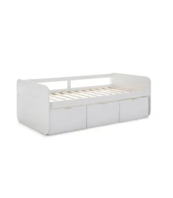 Cama nido 90 con 3 cajones modelo Adina acabado blanco Largo: 195.5 cm Ancho: 105 cm Alto: 70 cm