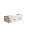 Cama nido juvenil ADAMO acabado blanco/cera blanca, 59.5cm(alto) 210cm(ancho) 96cm(fondo)