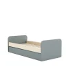 Cama nido juvenil DYLAN acabado verde kaki/cera blanca, 65cm(alto) 205cm(ancho) 102cm(fondo)