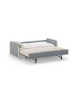 Cama nido juvenil Emma acabado verde kaki/cera blanca, 68cm(alto) 198.5cm(ancho) 105cm(fondo)