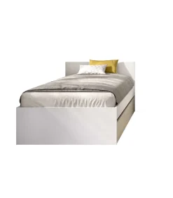 Cama nido juvenil Sam de 90 cm en blanco/natural, 68cm(alto) 96cm(ancho) 195cm(largo)
