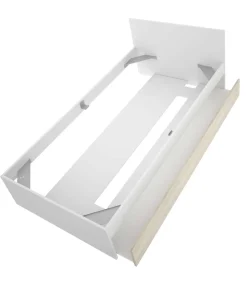 Cama nido juvenil Sam de 90 cm en blanco/natural, 68cm(alto) 96cm(ancho) 195cm(largo)